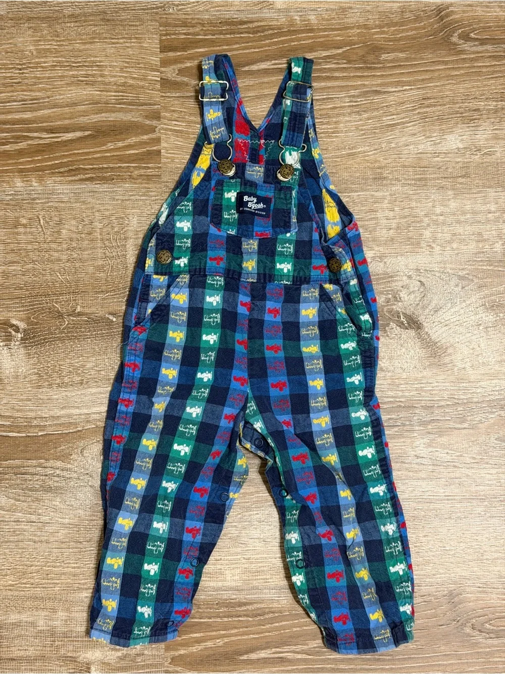 Vintage 80’s/90’s OshKosh B’Gosh Vestbak Airplane Embroidered Overalls 24M